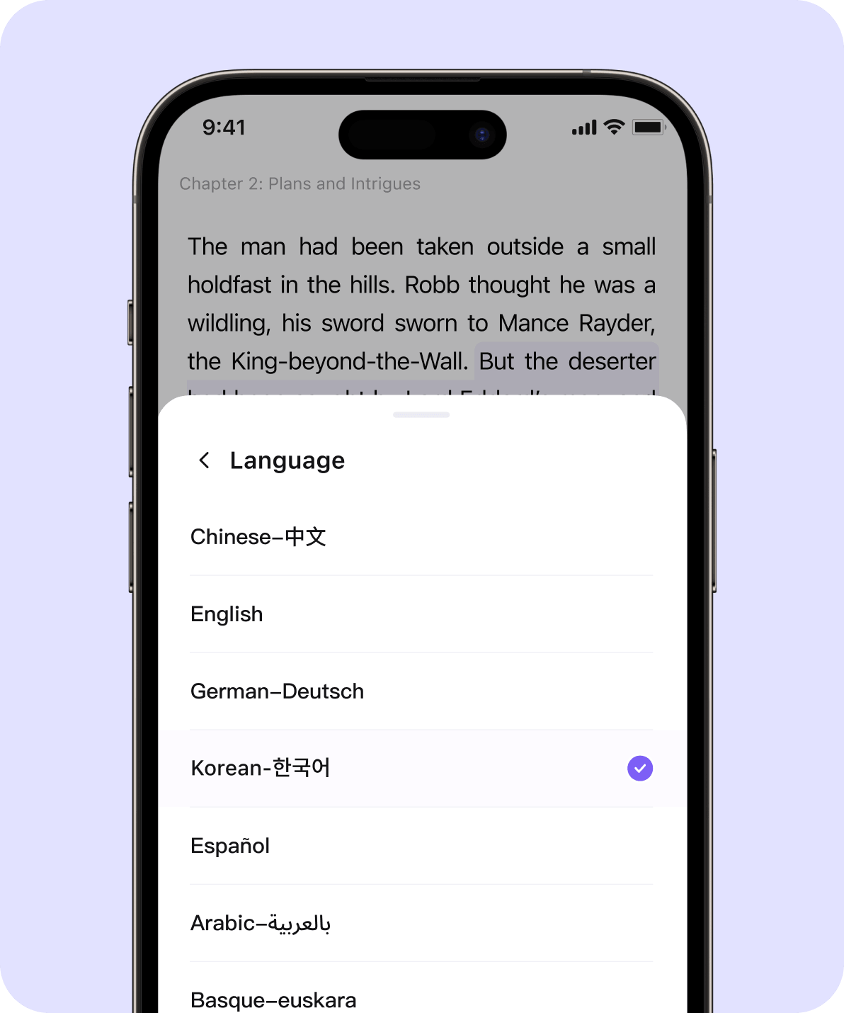 Hear stories in any language